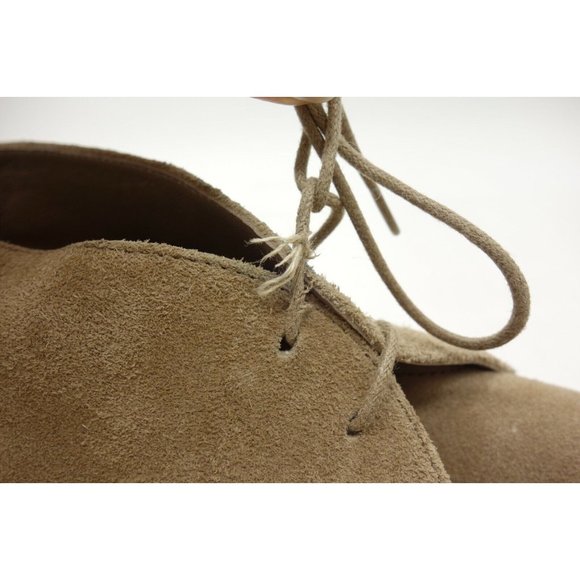 Prada Logo Beige Leather Lace Up Ankle Boots Shoes Women's 37 / 7 - Picture 12 of 12